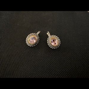 Pink diamond studs